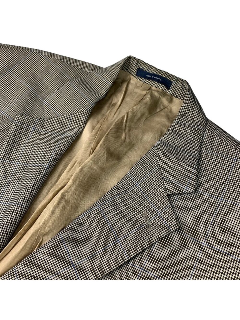 Brooks Brothers Men's Wool/Cashmere Blazer Black/Beige Houndstooth • 45L